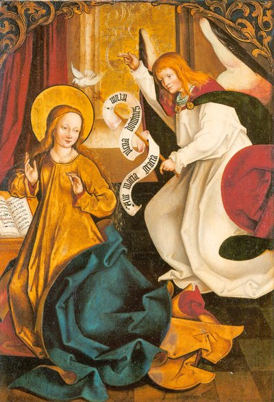 De Annunciatie aan Maria - altaarstuk van Inzigkofen door Hans und Jakob Strüb