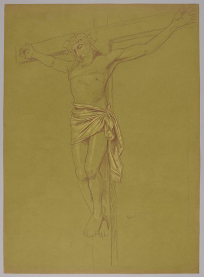 Christus aan het kruis door Hans Thoma