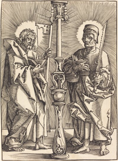 Sint Jacobus de Mindere en Sint Simon door Hans Vischer