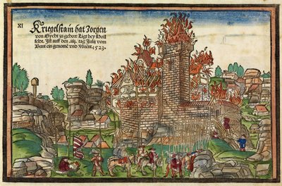 Vernietiging van het Kasteel Krögelstein door de Zwabische Liga door Hans Wandereisen