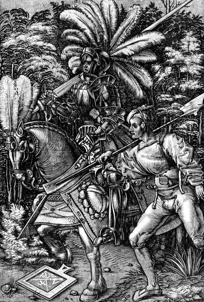 Ridder en Schildknaap door Hans Wechtlin the Elder
