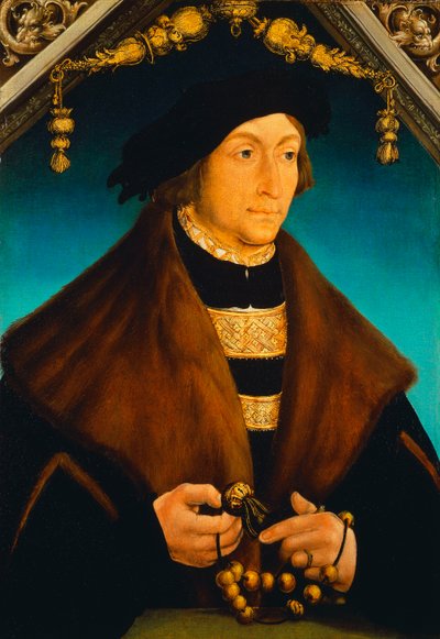 Portret van de Paltsgraaf George van Wittelsbach, Bisschop van Speyer door Hans Wertinger