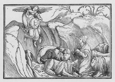Daniel in de Leeuwenkuil door Hans after Holbein the Younger