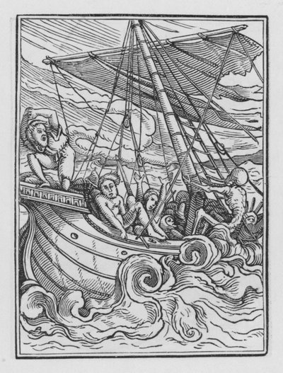 Holbeins Dodendans: Het Schip in een Storm door Hans after Holbein the Younger