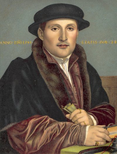 Portret van een heer door Hans after Holbein the Younger