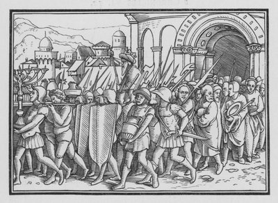 Shishak plundert Jeruzalem, 2 Kronieken XII, 9 door Hans after Holbein the Younger