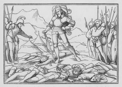 Eenendertig koningen verslagen door Jozua, Jozua XII, 7 door Hans after Holbein the Younger