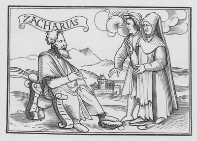 Zacharia Roept op tot Berouw door Hans after Holbein the Younger