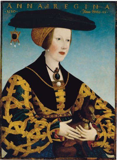 Portret van koningin Anne van Hongarije door Hans or Johan Maler