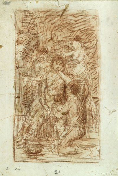 Die Toilette door Hans von Marées