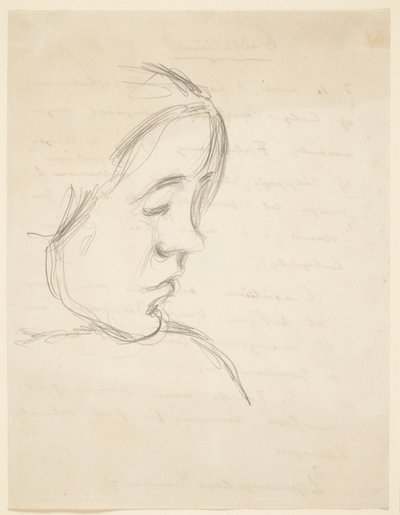 Portret van Bodil, de zus van de kunstenaar door Harald Giersing