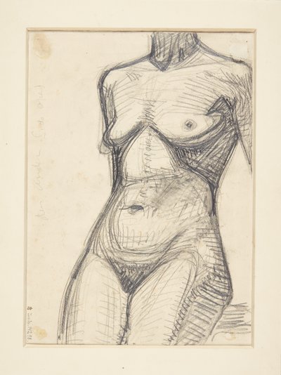 Torso van vrouwelijk model door Harald Giersing