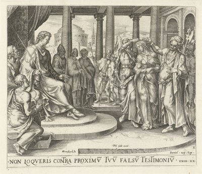 Susanna beschuldigd door de ouderlingen door Harmen Jansz Muller
