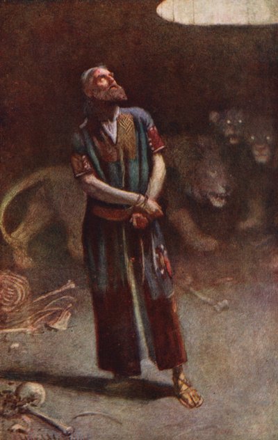 Oude Testament: Daniël in de leeuwenkuil door Harold Copping