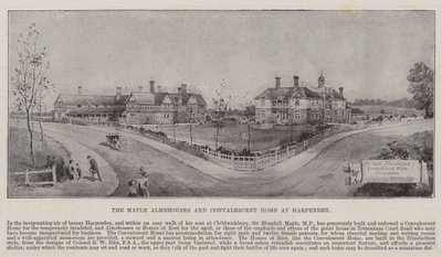 De Maple Almshouses en herstellingsoord in Harpenden door Harold Oakley