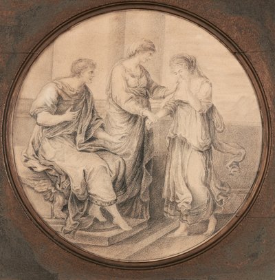 Een van twee klassieke schilderijen naar Angelica Kauffmann door Harriet Todd
