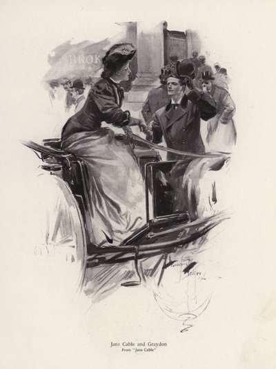 Personages Jane Cable en Graydon uit de roman Jane Cable, door George Barr McCutcheon door Harrison Fisher