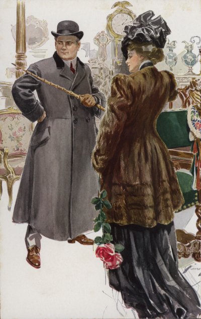 Illustratie voor When a Man Marries door Mary Roberts Rinehart door Harrison Fisher