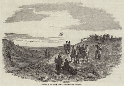 Valkenjacht op de Downs, nabij Wallingford door Harrison William Weir