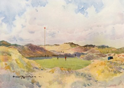 Golfbanen: Formby, de oude zevende green door Harry (1878 1950) Rountree
