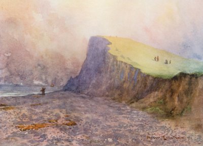 Golfbanen: Sheringham, buiten de grenzen, op weg naar de zevende hole door Harry (1878 1950) Rountree