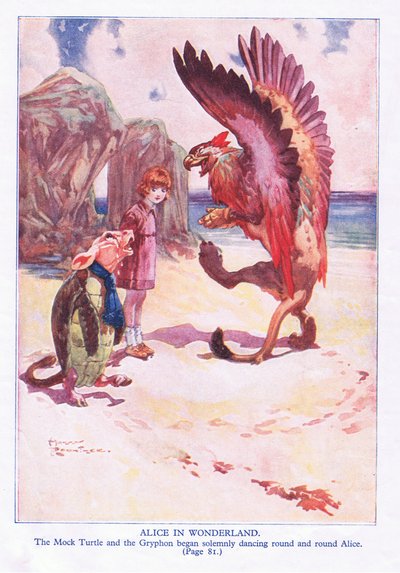 De spot schildpad en Gryphon begonnen plechtig rond Alice te draaien door Harry Rountree
