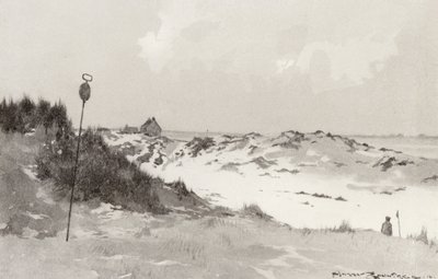 Golfbanen: Hunstanton, onder sneeuw door Harry (1878 1950) Rountree