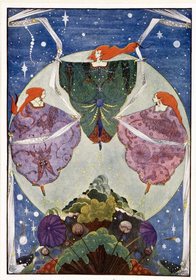 Feeën: "Ze dansten met sjaals die geweven waren van mist en maanlicht": De elf-heuvel - in "Sprookjes" door Hans Christian Andersen, ill. door Harry Clarke door Harry Clarke
