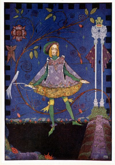 Op het graf van de vader van de prinses groeide toen een rozenstruik - De varkenshoeder "De prinses en de varkenshoeder" - in "Sprookjes" door Hans Christian Andersen, ill. door Harry Clarke door Harry Clarke