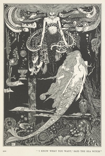 De Kleine Zeemeermin. "Ik weet wat je wilt," zei de Zeeheks. door Harry Clarke