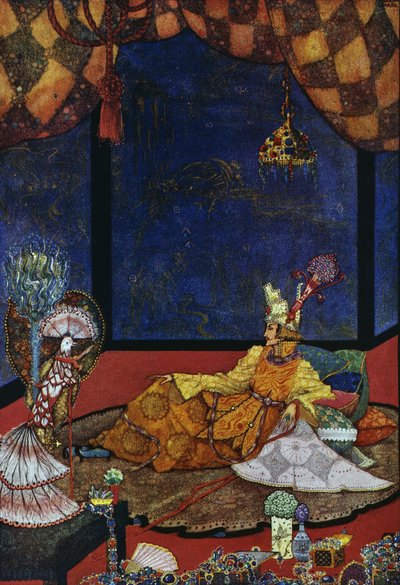 De nachtegaal, sprookje door Hans Christian Andersen (1805-1875), illustratie door Harry Clarke (1890-1931) door Harry Clarke