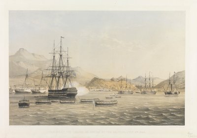 Het eiland Chusan ingenomen door de Britten op 5 juli 1840 door Harry Francis Darell