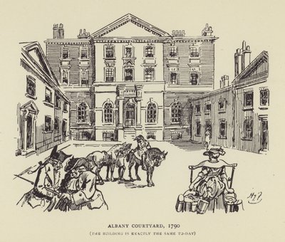 Albany binnenplaats, 1790, Het gebouw is vandaag precies hetzelfde door Harry Furniss