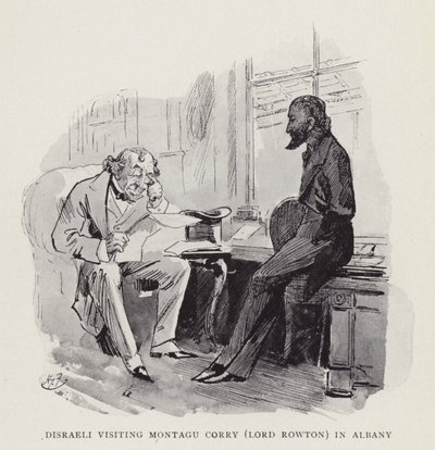 Disraeli bezoekt Montagu Corry (Lord Rowton) in Albany door Harry Furniss