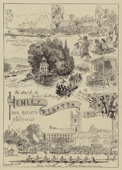 Henley Regatta, 1876 door Harry Furniss