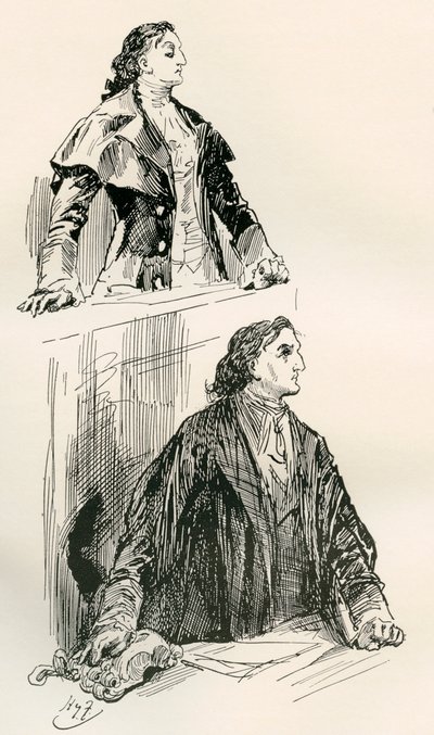 Illustratie voor de roman Een verhaal van twee steden van Charles Dickens door Harry Furniss