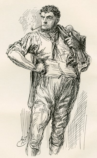 Illustratie voor de roman Een verhaal over twee steden van Charles Dickens door Harry Furniss