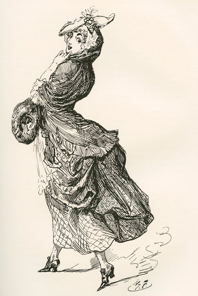 Illustratie voor de roman Barnaby Rudge van Charles Dickens door Harry Furniss