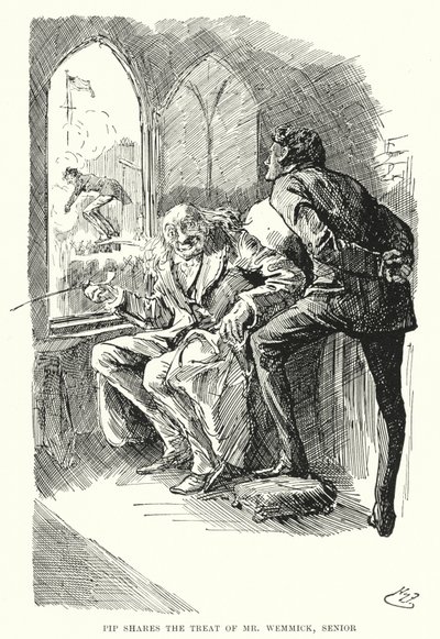 Illustratie voor Great Expectations door Charles Dickens door Harry Furniss