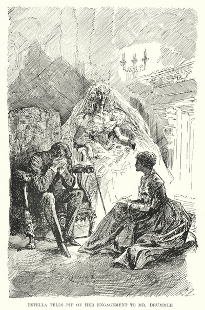 Illustratie voor Great Expectations door Charles Dickens door Harry Furniss
