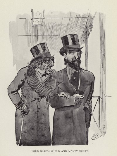 Lord Beaconsfield en Monty Corry door Harry Furniss