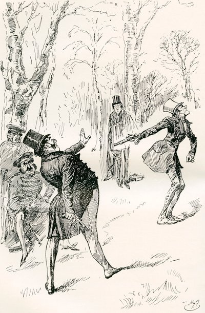 Het Duel Na het Bal door Harry Furniss