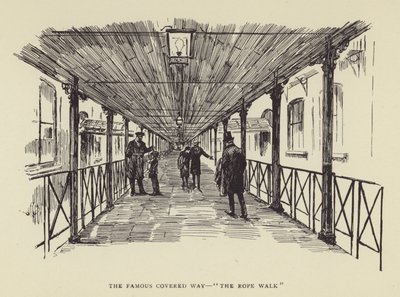 De beroemde overdekte weg, The Rope Walk door Harry Furniss