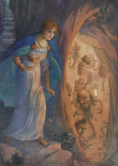 Freyja in de grot van de dwergen, uit "Freyja