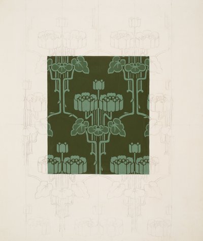Ontwerp met bloemen en bladeren door Harry Napper