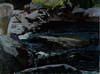 Stromende rivier door Harry Watson