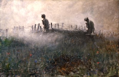 Op de draad door Harvey T. Dunn