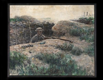 De schildwacht door Harvey T. Dunn