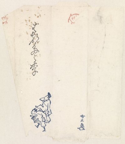 Envelop met twee manzai-dansers door Hasegawa Settan