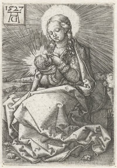 Madonna met kind aan de borst door Heinrich Aldegrever